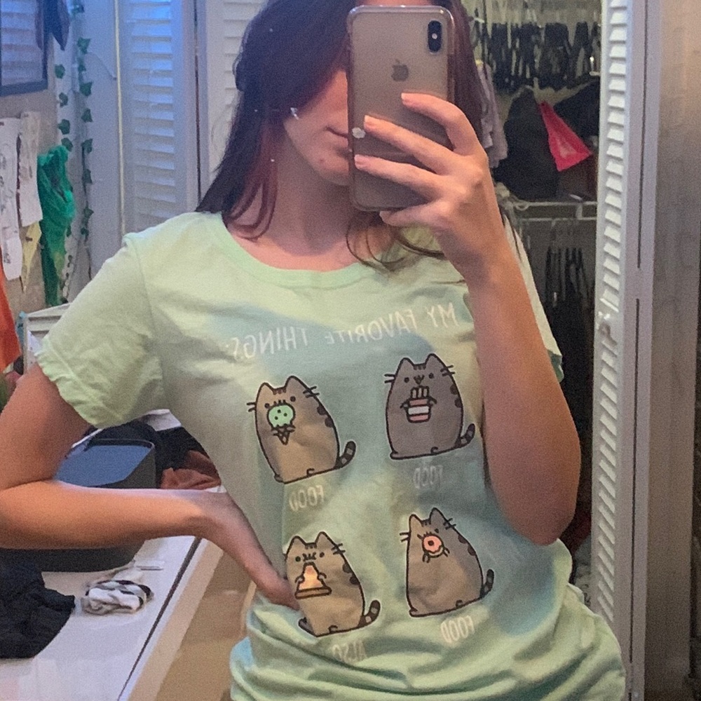 Turquoise pusheen t-shirt